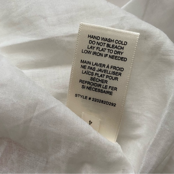 Rebecca Taylor Coral Embroidered Floral Print Linen Dress - Picture 13 of 14